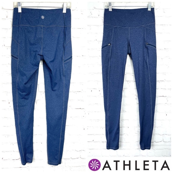 Blue Athleta Leggings Pretty Activeathletic, Leggings